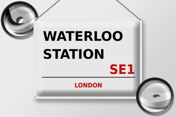 Plaque en tôle Londres 40x30cm Waterloo Station SE1 2