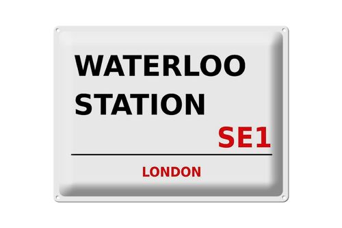 Blechschild London 40x30cm Waterloo Station SE1