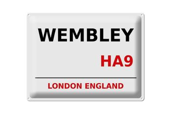 Plaque en tôle Londres 40x30cm Angleterre Wembley HA9 1