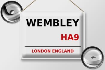 Plaque en tôle Londres 40x30cm Angleterre Wembley HA9 2