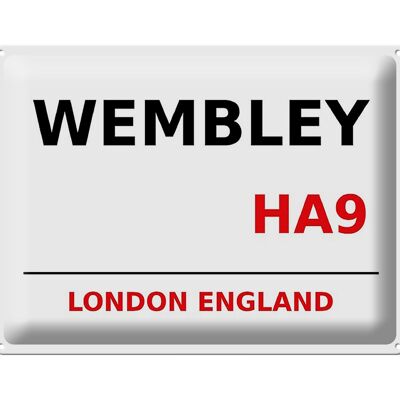 Plaque en tôle Londres 40x30cm Angleterre Wembley HA9