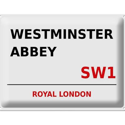 Targa in metallo Londra 40x30 cm Royal Westminster Abbey SW1