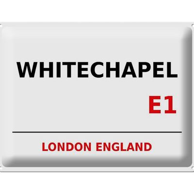 Metal sign London 40x30cm England Whitechapel E1