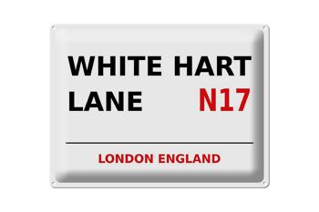 Panneau en étain Londres 40x30cm Angleterre White Hart Lane N17 1