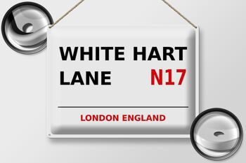 Panneau en étain Londres 40x30cm Angleterre White Hart Lane N17 2