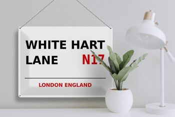 Panneau en étain Londres 40x30cm Angleterre White Hart Lane N17 3