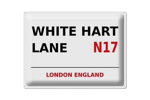 Blechschild London 40x30cm England White Hart Lane N17