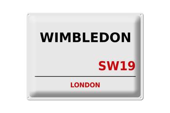 Plaque en tôle Londres 40x30cm Wimbledon SW19 1