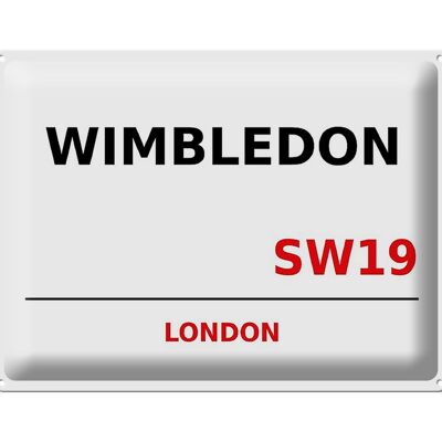 Cartel de chapa Londres 40x30cm Wimbledon SW19