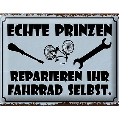 Blechschild Spruch 40x30cm Prinzen reparieren Fahrrad selbst