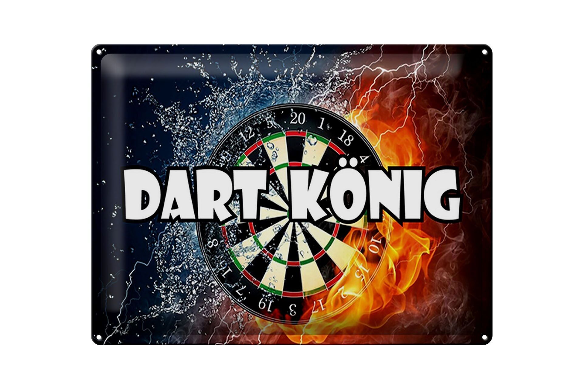Targa in metallo con scritta 40x30 cm Freccette Dart King