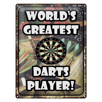 Blechschild Spruch 30x40cm World´s greatest Darts Player