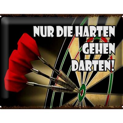 Metal sign saying 40x30cm only the tough ones go darts