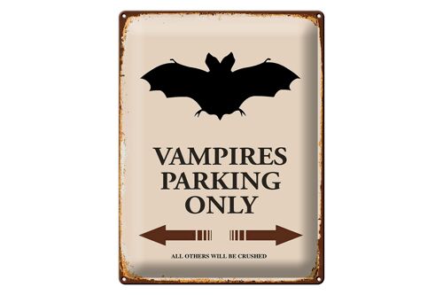 Blechschild Spruch 30x40cm Vampires Parking only all others