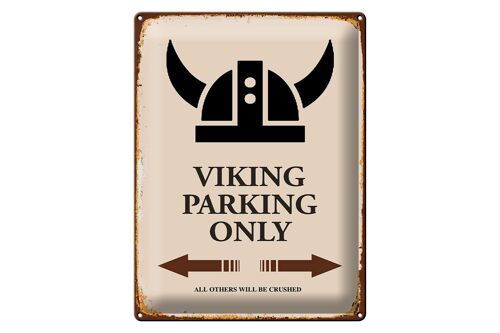 Blechschild Spruch 30x40cm Viking Parking only all others