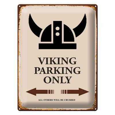 Blechschild Spruch 30x40cm Viking Parking only all others