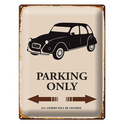 Metal sign saying 30x40cm Car Parking only all others