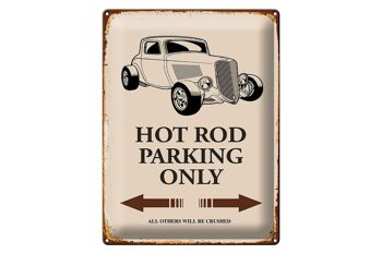 Panneau en étain indiquant 30x40cm Hot Rod Parking uniquement tous les autres 1