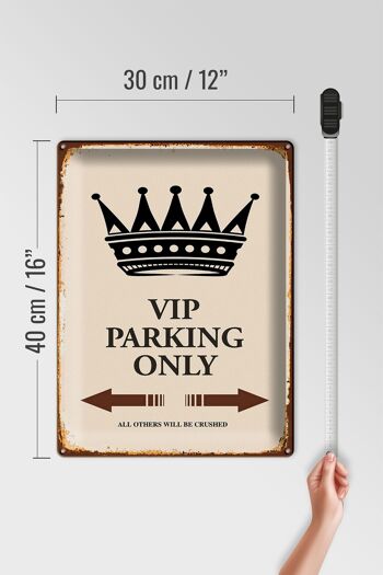 Panneau en étain indiquant 30x40cm VIP Parking uniquement pour tous les autres 4