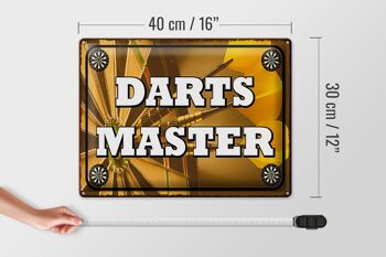 Plaque en tôle disant 40x30cm Darts Master, décoration murale 4