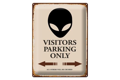 Blechschild Spruch 30x40cm Visitors Parking only all others