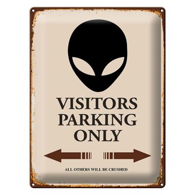 Blechschild Spruch 30x40cm Visitors Parking only all others