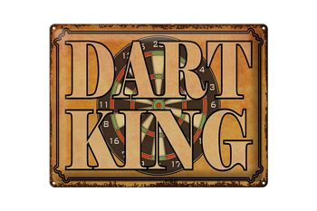 Plaque en tôle disant 40x30cm Dart King décoration murale 1