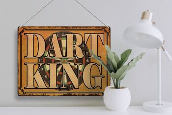 Plaque en tôle disant 40x30cm Dart King décoration murale 3