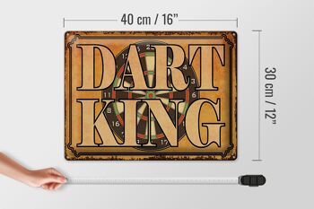Plaque en tôle disant 40x30cm Dart King décoration murale 4