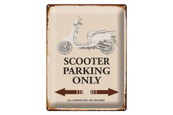 Panneau en étain indiquant 30x40cm Scooter Parking uniquement tous les autres 1