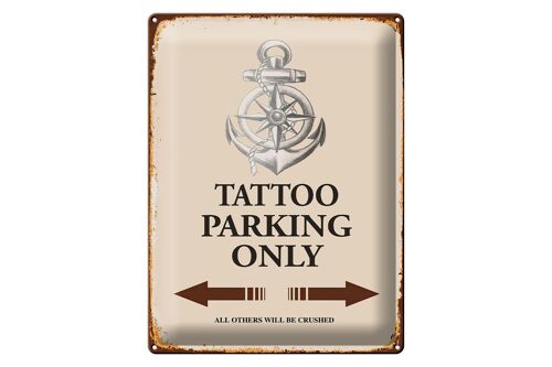 Blechschild Spruch 30x40cm Tattoo Parking only all others