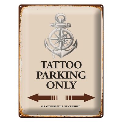 Blechschild Spruch 30x40cm Tattoo Parking only all others