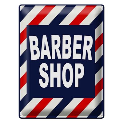 Metal sign saying 30x40cm Barbershop Hairdresser