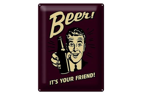 Blechschild Spruch 30x40cm Beer it´s your Friend Bier