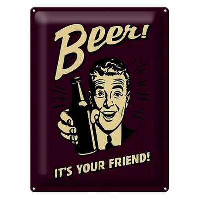 Blechschild Spruch 30x40cm Beer it´s your Friend Bier