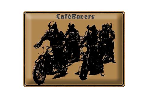 Blechschild Spruch 40x30cm Motorrad Caqfe Racers motorcycle