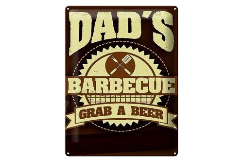 Blechschild Spruch 30x40cm Dad´s barbecue grab a beer