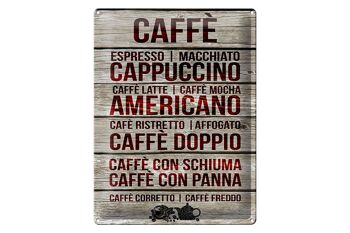 Plaque en tôle Caffee 30x40cm Caffe espresso capuccino latte 1
