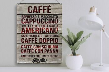 Plaque en tôle Caffee 30x40cm Caffe espresso capuccino latte 3