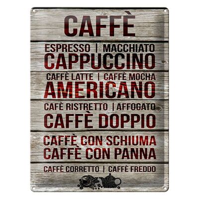 Blechschild Caffee 30x40cm Caffe espresso capuccino latte