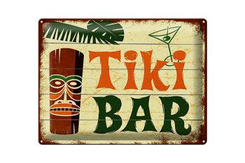 Plaque en tôle disant 40x30cm TIKI Bar Cocktail 1