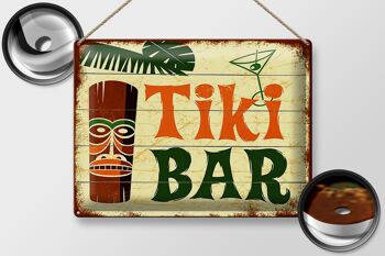 Plaque en tôle disant 40x30cm TIKI Bar Cocktail 2