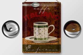 Plaque en tôle café 30x40cm tasse à expresso Caffe Italiano 2