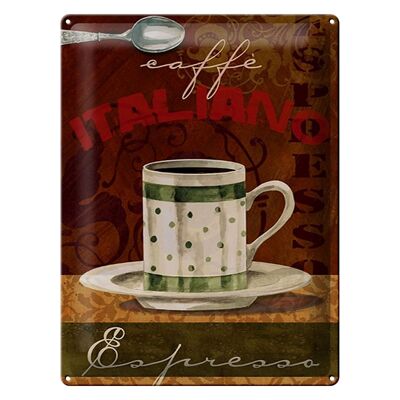 Cartel de chapa café 30x40cm Caffe italiano espresso cup