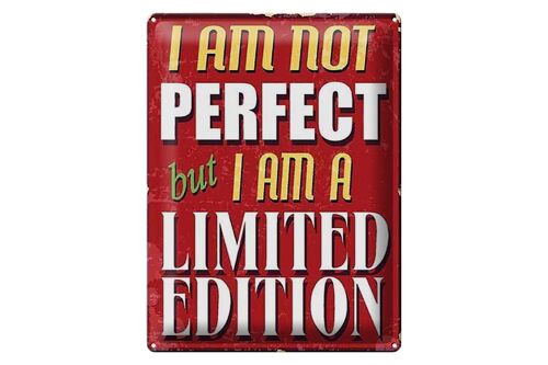 Blechschild Spruch 30x40cm i am not perfect limited edition