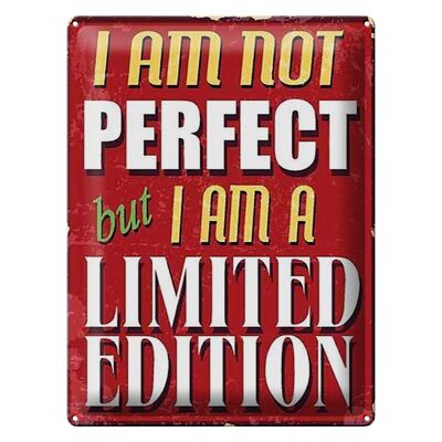 Blechschild Spruch 30x40cm i am not perfect limited edition