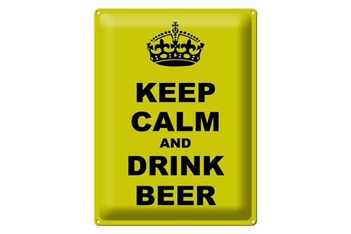 Blechschild Spruch 30x40cm keep calm and drink beer