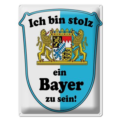 Blechschild Spruch 30x40cm ich bin stolz ein Bayer zu sein