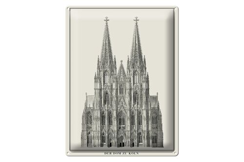 Blechschild Zeichnung 30x40cm der Dom zu Köln Kölner Dom