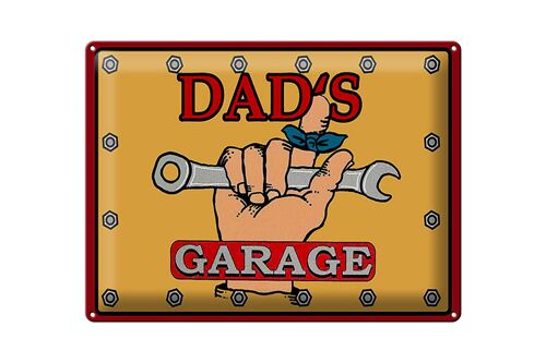 Blechschild Spruch 40x30cm dad´s Garage Papa Werkstatt